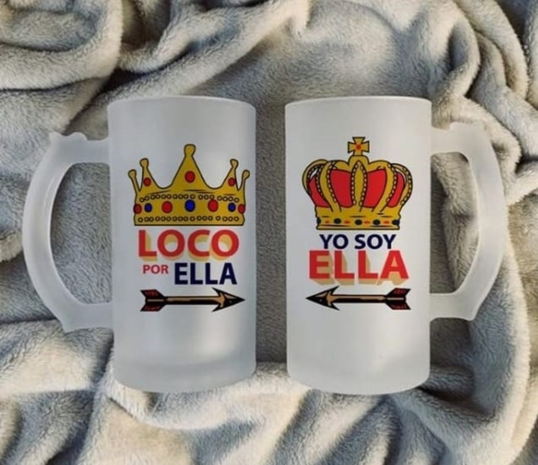 Jarra cervecera esmerilada - RB.Creaciones