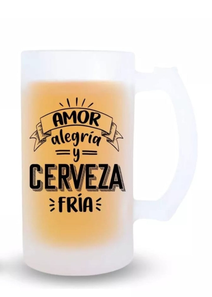 Jarra cervecera esmerilada - RB.Creaciones