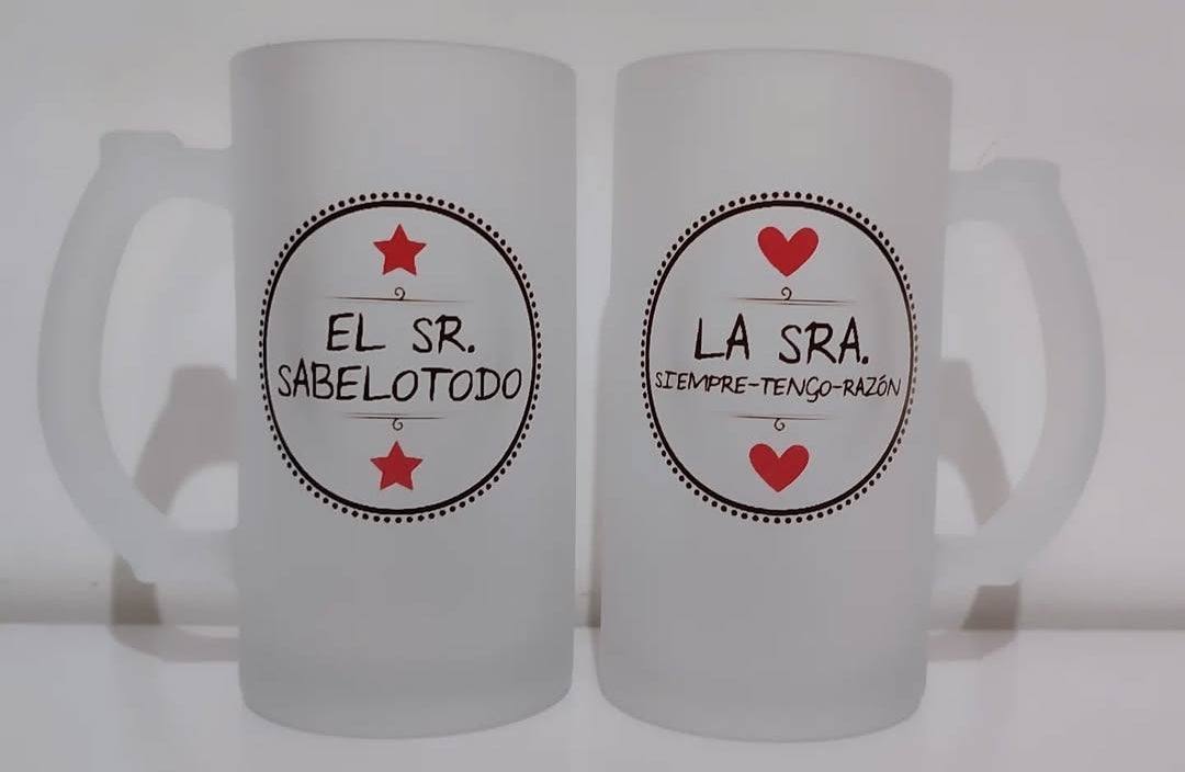 Jarra cervecera esmerilada - RB.Creaciones