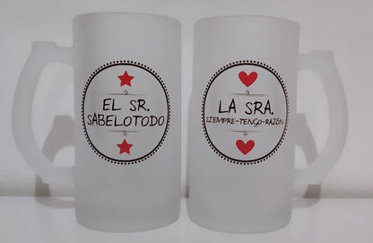 Jarra cervecera esmerilada - RB.Creaciones