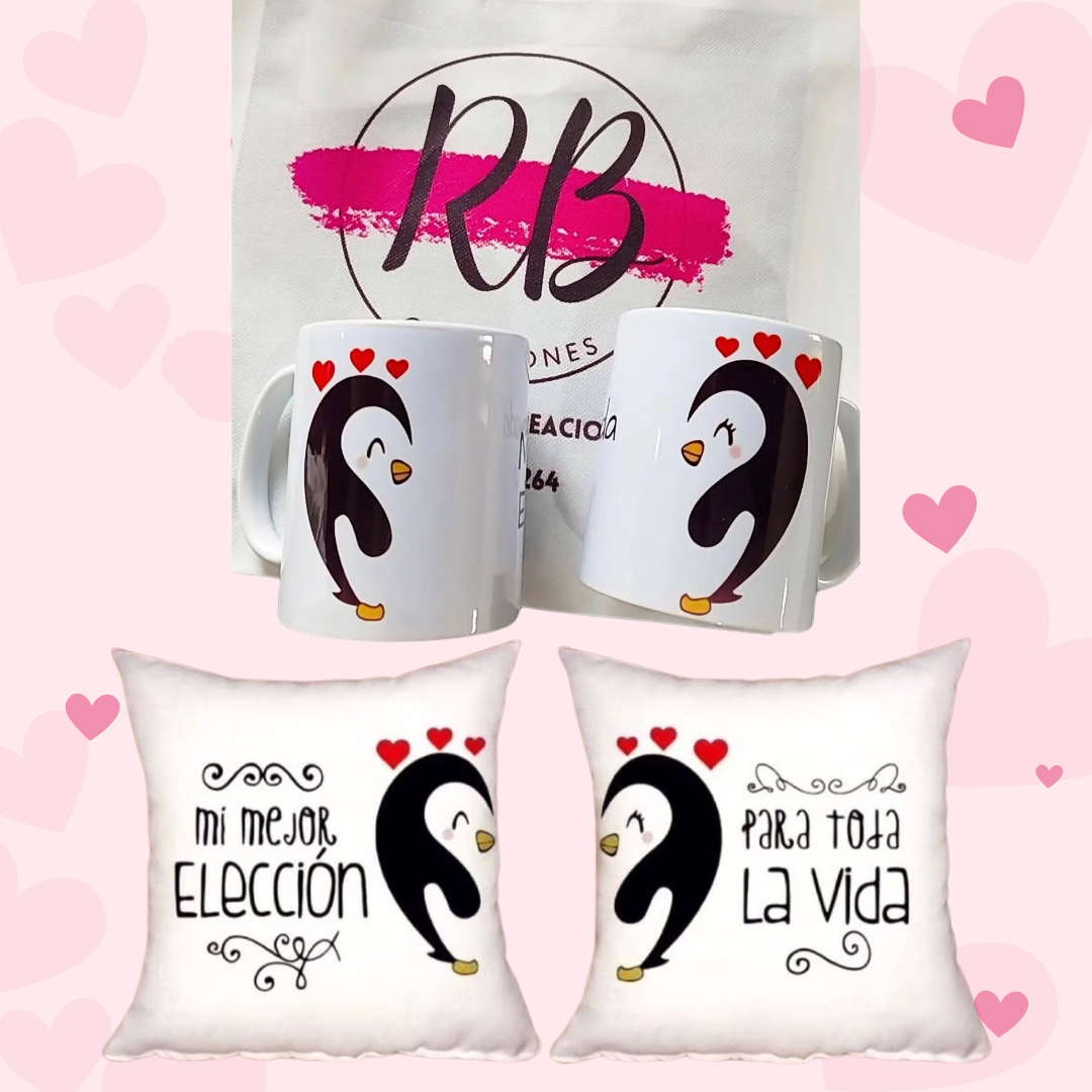 Almohadones + tazas - RB.Creaciones